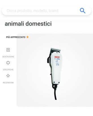 Tosatrice per cani e gatti whall 45€