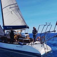 Barca a vela in legno d'epoca 1962