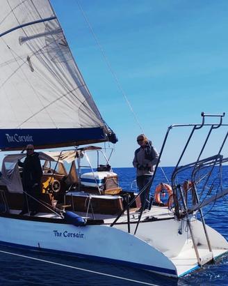 Barca a vela in legno d'epoca 1962