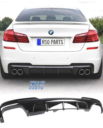 DIFFUSORE BMW F10 F11 LOOK M PERFORMANCE NERO LUCI