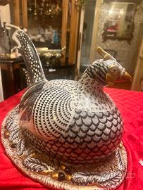 Statua porcellana Mangani raffigurante fagiano