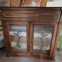 Vetrina mobiletto 2 ante antico