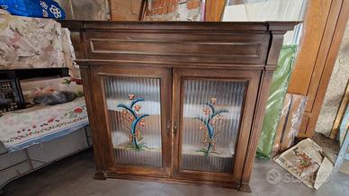 Vetrina mobiletto 2 ante antico