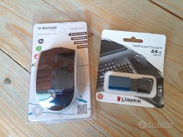 Mouse Tecno e chiavetta USB 