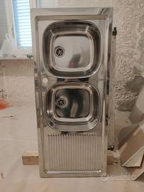lavello doppia vasca acciao inox
