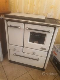 Cucina a legna Sideros bianca con forno