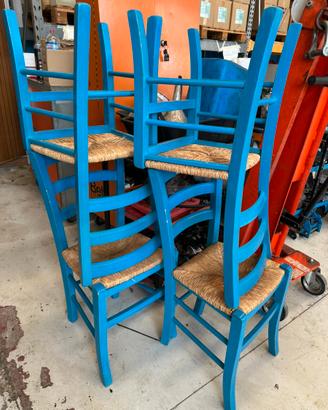 Sedie in legno e paglia (Stock 20 pezzi)