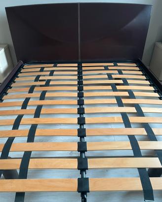 Letto matrimoniale in pelle