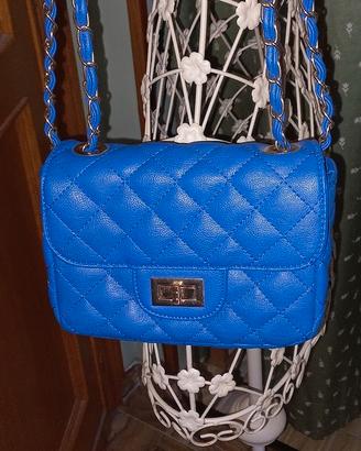 Borsa Matelassè Blu Elettrico