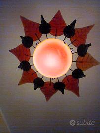 plafoniera in resina naturale/illuminazione soft 