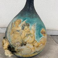 Damigiana decorativa con angeli- pezzo unico