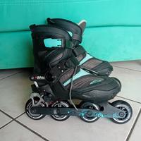 Rollerblade neri e azzurri taglia 40