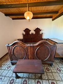 Letti singoli antico in legno massello