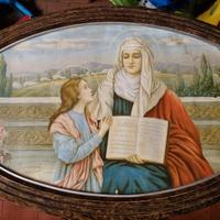 Quadro antico sacro "L'educazione della Vergine"