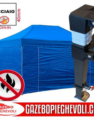 Gazebo 4,5x3 professionale personalizzabile blu