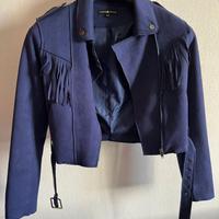 abbigliamento giubbotto con frange x donna