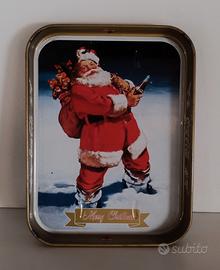 Vassoio Coca-Cola Natale Babbo Natale vintage