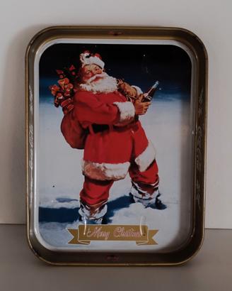 Vassoio Coca-Cola Natale Babbo Natale vintage
