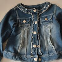 Giubbino jeans bambina 18 mesi