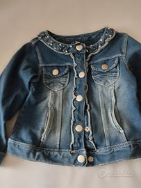 Giubbino jeans bambina 18 mesi