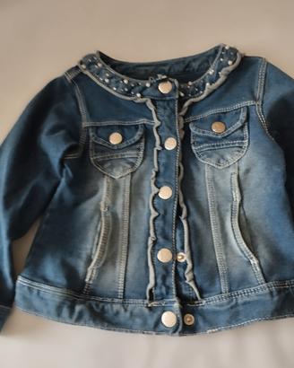 Giubbino jeans bambina 18 mesi