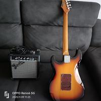 Chitarra elettrica Eko con amplificator e supporto