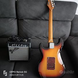 Chitarra elettrica Eko con amplificator e supporto