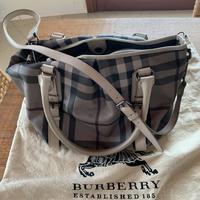 Borsa Burberry Northfield in tela e pelle beige