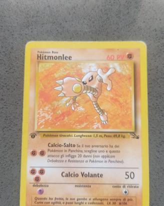 Hitmonlee 1ed Prima Edizione Ita Set Fossil Carta