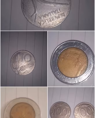Lotto 4 monete - vecchie lire italiane 