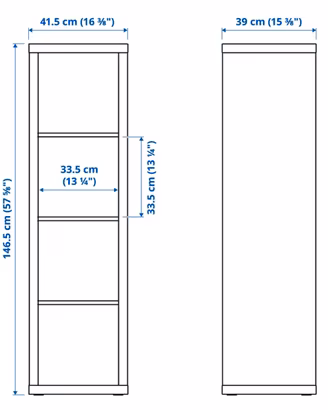 scaffale Kallax 4 scomparti
