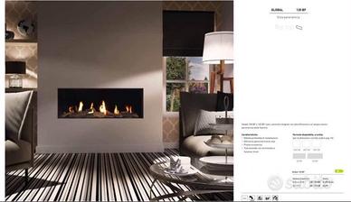 Camino da parete a gas metano DRU Dlobal 120