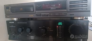amplificatore Philips con lettore CD technics 