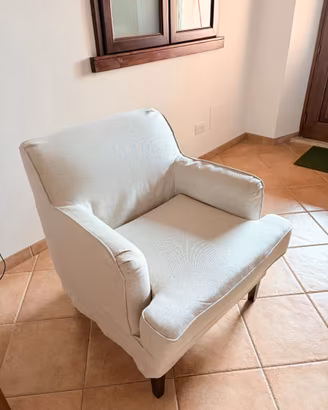 Poltrona IKEA ROCKSJÖN grigio/bianco – come nuova