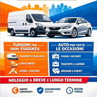 Noleggio auto, furgoni