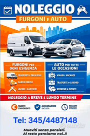 Noleggio auto, furgoni