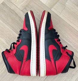 Air jordan 1 mid rosso nere