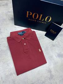 Polo T-Shirt Polo Ralph Lauren Borgogna/Panna (L)
