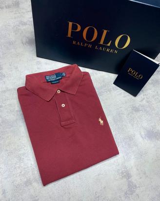 Polo T-Shirt Polo Ralph Lauren Borgogna/Panna (L)