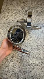 Coppia specchietti cromati vintage auto epoca