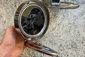 Coppia specchietti cromati vintage auto epoca