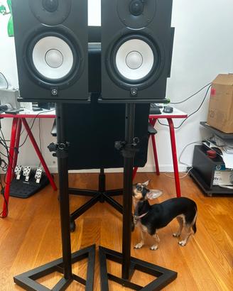 Coppia di monitor da studio Yamaha HS7 + stativi