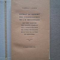 Camillo Cavour Extrait du rapport des commissaires