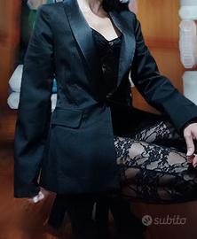 Blazer nero da donna un bottone taglia xs