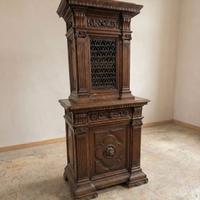 Stipo antico a due corpi fine '800 Neorinascimento