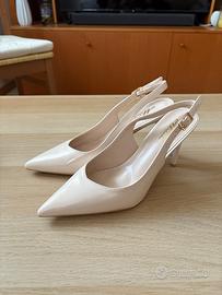 Scarpe tacco 10 eleganti beige/panna - taglia 38