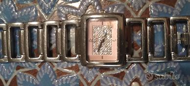 orologio donna Fossil in acciaio con brillantini 