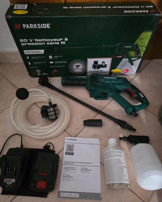 Idropulitrice parkside + batteria e caricatore 