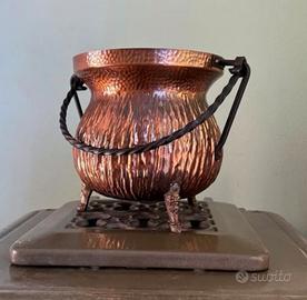 Calderone vintage in rame di Lilium , pentolone