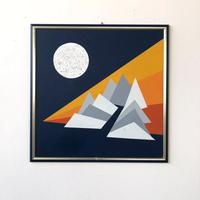 Dipinto Su Pannello Quadro Astratto Anni 70/80